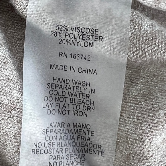 Vila Milano waterfall collar open front long sleeve cardigan beige size L - Picture 5 of 6